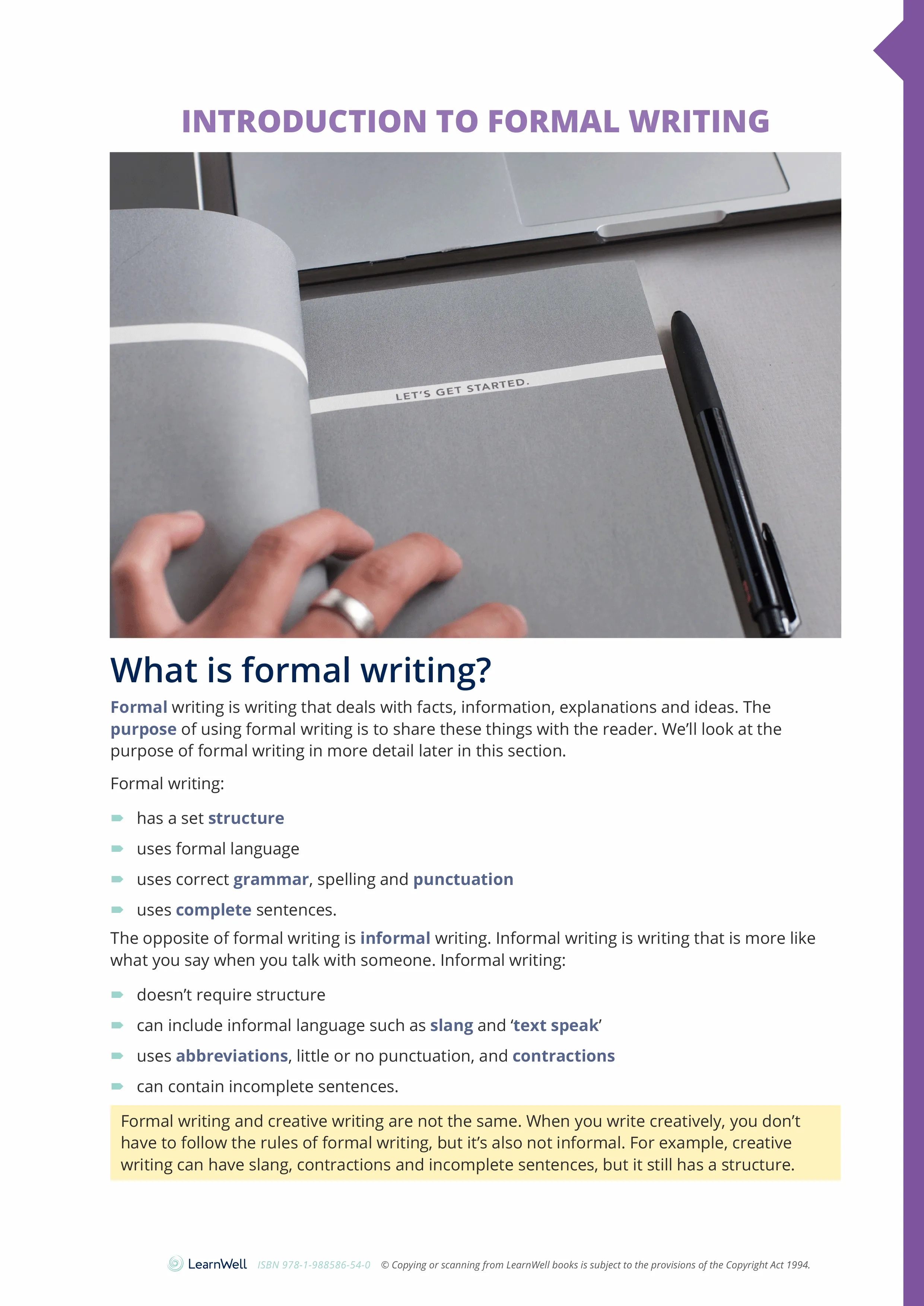 Year 9 Formal Writing Skills Learning Guide