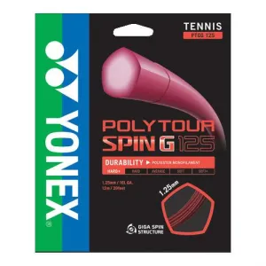 Yonex Polytour Strike (16L Gauge) Tennis String Set in Red